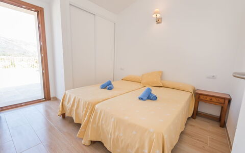 Sa Lluna: Bedroom, Room, Bed, Furniture, Property, Bed Sheet, Floor, Interior Design, Wall, Real Estate