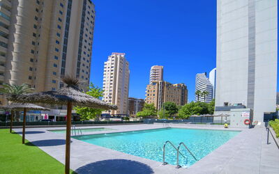 Calpe Calp 438: Building, Swimming Pool, Skyscraper, Apartment, City, Condominium, Residential Area, Metropolitan Area, Composite Material