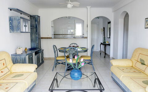 Dénia 456: Furniture, Couch, Table, Picture Frame, Lighting, Living Room, Interior Design, Chair, Studio Couch, Floor