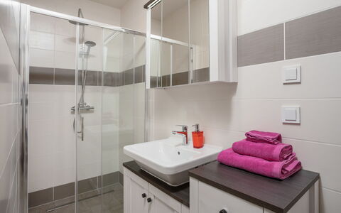 Villa Matija: Property, Building, Tap, Plumbing Fixture, Sink, Cabinetry, Shower Head, Bathroom Cabinet, Bathroom