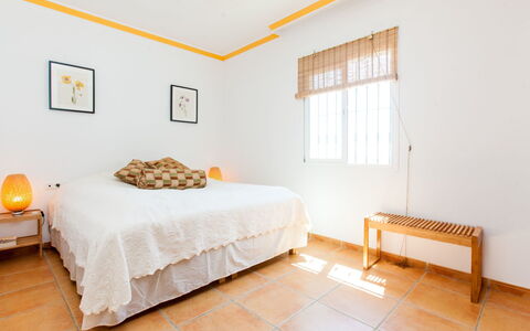 Villa Rosa Blanca: Bedroom, Room, Furniture, Property, Bed, Bed Sheet, Interior Design, Floor, Wall, Ceiling