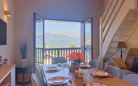 Saint Gervais 460: Furniture, Interior Design, Room, Home, Chair, Ceiling, Wood Stain, Linens, Hardwood, Pillow