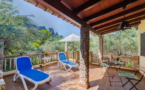 Cala Tuent: Property, Real Estate, Building, Room, House, Furniture, Patio, Home, Estate, Porch