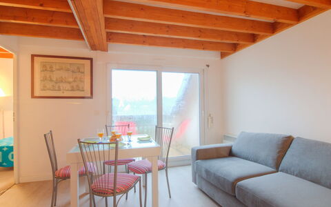 Carnac 129: Room, Property, Building, Furniture, House, Interior Design, Ceiling, Attic, Real Estate, Living Room