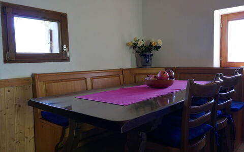 Baita Ficc: Room, Furniture, Property, Table, Purple, Floor, Interior Design, Building, House, Hardwood