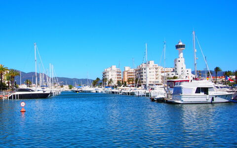 Montgri: Water, Sky, Boat, Watercraft, Blue, Building, Lake, Dock, Naval Architecture, Mast