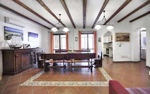 Villa Dell'ulivo: Building, Property, Room, Ceiling, Interior Design, Floor, Loft, House, Furniture, Living Room