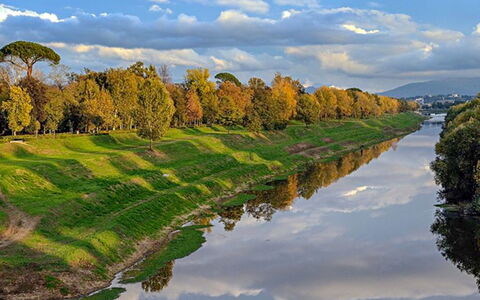 La Torretta: Natural Landscape, Reflection, Nature, Sky, Water, River, Cloud, Bank, Tree, Waterway
