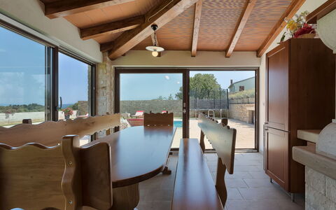 Mirjana: Property, Sky, Window, Shade, Interior Design, Wood, Lighting, Architecture, Beam, Plant