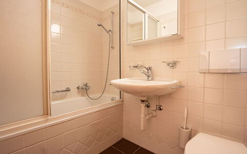 Chesa Cresta: Tap, Mirror, Sink, Plumbing Fixture, Property, Bathroom Sink, Building, Bathroom, Purple