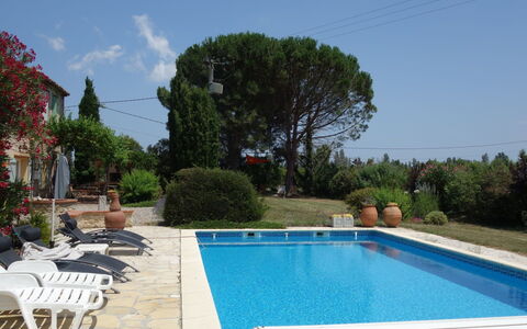 Mas Troumpill: Swimming Pool, Property, Real Estate, Leisure, Building, House, Backyard, Vacation, Residential Area, Villa