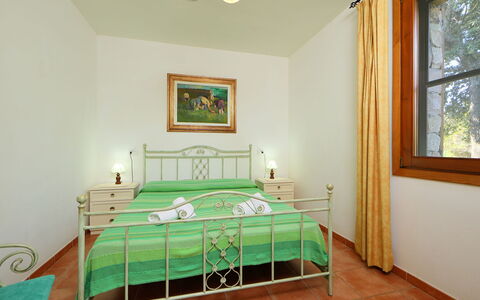 Petra Rossa: Bedroom, Room, Furniture, Property, Bed, Ceiling, Bed Frame, Floor, Interior Design, Green