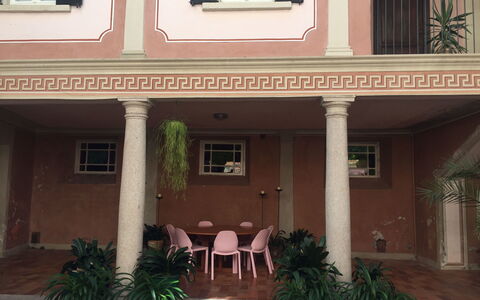 Villa Ghis - Sleeps 16: Property, Home, House, Building, Real Estate, Porch, Architecture, Facade, Courtyard, Residential Area