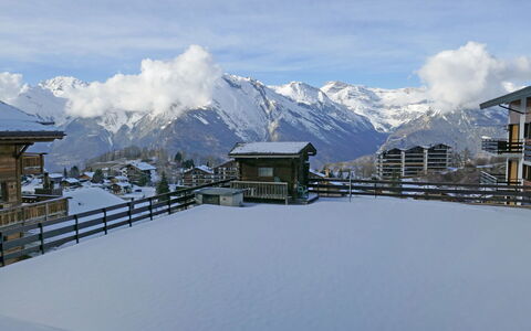 Grenier 5: Snow, Mountain, Mountainous Landforms, Mountain Range, Winter, Sky, Alps, Hill Station, Cloud, Architecture