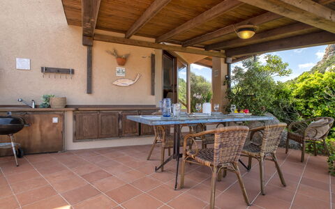 Il Muto: Table, Furniture, Wood, Building, Interior Design, Chair, Outdoor Furniture, Tree, Cabinetry, Outdoor Table