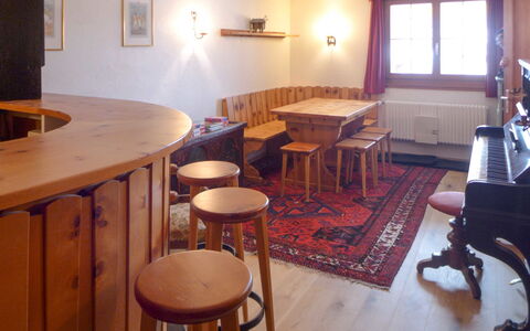 Chalet Clairval: Furniture, Property, Table, Wood, Window, Interior Design, Lighting, Flooring, Floor, Hardwood