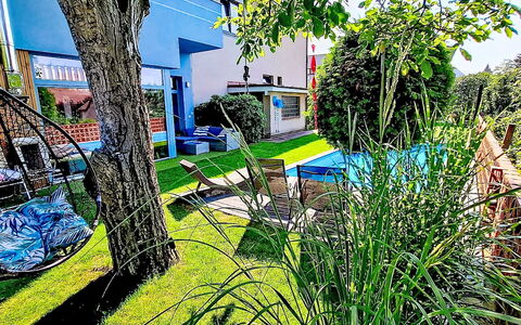 Řeporyje: Furniture, Chair, Outdoor Furniture, Table, Wood, Outdoor Table, Kitchen & Dining Room Table, Shade, Garden, Umbrella