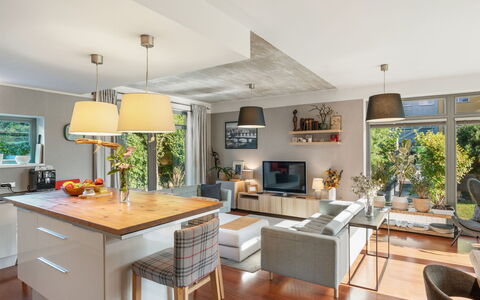 Řeporyje: Furniture, Interior Design, Flooring, Chair, Couch, Table, Floor, Kitchen, Wood, Ceiling