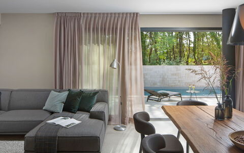 Oliva: Room, Furniture, Interior Design, Property, Curtain, Living Room, Building, Floor, Wall, Window Treatment