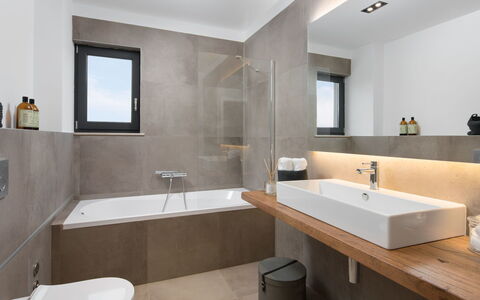 Oliva 2: Bathroom, Property, Room, Interior Design, Tap, Building, Plumbing Fixture, Architecture, Furniture, Floor