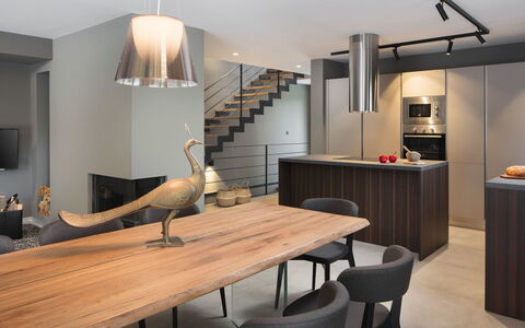 Oliva 2: Room, Interior Design, Countertop, Furniture, Dining Room, Property, Lighting, Floor, Ceiling, Building