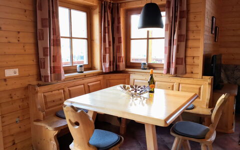 Chalet Jupiter: Room, Furniture, Building, Property, Interior Design, Table, House, Dining Room, Real Estate, Wood