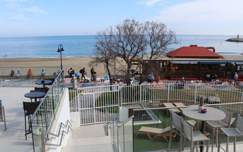 O.house: Sky, Restaurant, Vacation, Tree, Beach, Sea, Architecture, Table, Walkway, Leisure