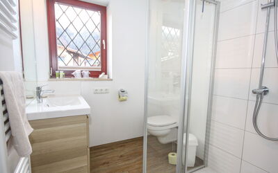 Morgensonne 150.1: Bathroom, Property, Room, Real Estate, Interior Design, House, Floor, Building, Architecture, Door