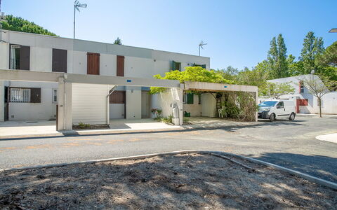 Villas Plein Soleil 1: Furniture, Building, Table, Plant, Chair, Houseplant, Shade, Orange, Interior Design, Flooring