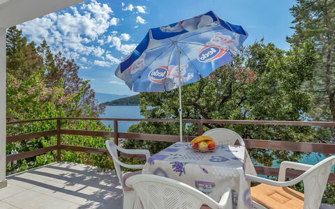 Ruža: Umbrella, Home, Tree, Room, Real Estate, Furniture, Mountain, Fashion Accessory, Vacation, Textile