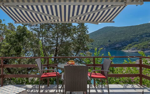 Martina: Furniture, Table, Property, Sky, Plant, Shade, Outdoor Furniture, Chair, Tree, Interior Design
