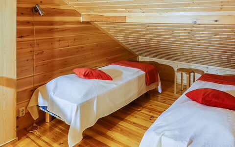 Aslakit B: Flooring, Interior Design, Floor, Wood, Ceiling, Wood Flooring, Bedroom, Room, Attic, Bed