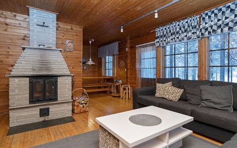 Kitkaranta: Wood, Ceiling, Floor, Log Cabin, Cottage, Hardwood, Wood Stain, Living Room, Wood Flooring, Loft
