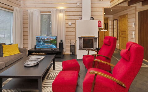 Vuosselin Kataja 5: Wood, Interior Design, Flooring, Ceiling, Floor, Home, Furniture, Living Room, Wood Flooring, Room