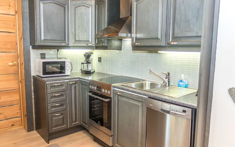 Costa Ruca: Kitchen, Kitchen Appliance, Flooring, Major Appliance, Wood, Cabinetry, Countertop, Floor, Home Appliance, Interior Design