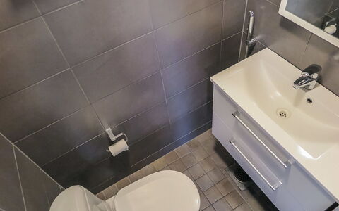 Kiehinen 2: Plumbing Fixture, Toilet Seat, Bathroom Sink, Bathroom, Flooring, Floor, Toilet, Sink, Interior Design, Plumbing