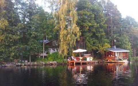 Elsanranta: Wood, Cottage, Log Cabin, Forest, Shed, Garden Buildings, Larch, Woodland, Wood Stain