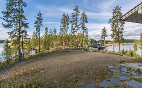 Tallusniemi: Waterway, Bank, Watercourse, Lake, Cottage, Forest, Channel, Reservoir, Log Cabin