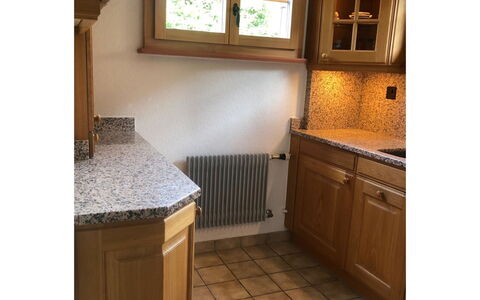 Träumli: Kitchen, Countertop, Flooring, Cabinetry, Wood, Interior Design, Floor, Kitchen Appliance, Major Appliance, Home