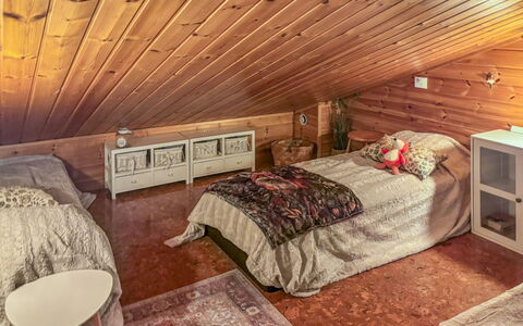 Lupposyöte B1: Furniture, Bed, Interior Design, Bedroom, Floor, Flooring, Wood, Ceiling, Bed Sheet, Room