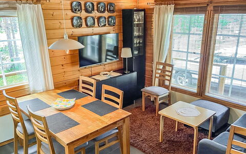Lomaylläs B26 Palovaarankaarre 8 a: Waterway, Bank, Watercourse, Lake, Cottage, Forest, Channel, Reservoir, Log Cabin