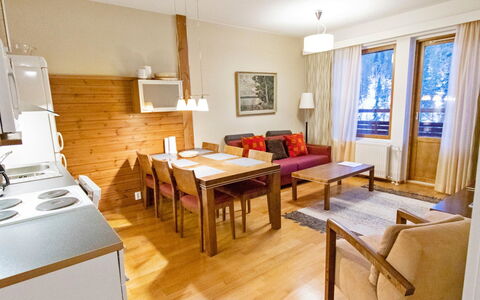 Ylläs Chalets A508: Waterway, Bank, Watercourse, Lake, Cottage, Forest, Channel, Reservoir, Log Cabin