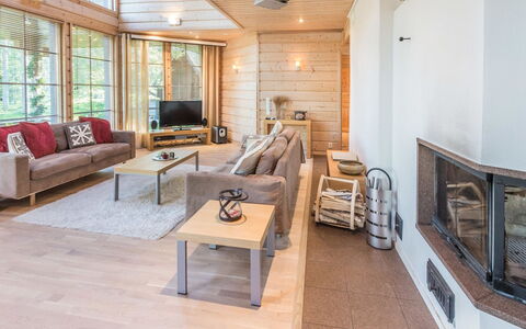 Villa Lumo (Ent. Ylläskyrö): Waterway, Bank, Watercourse, Lake, Cottage, Forest, Channel, Reservoir, Log Cabin