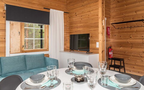 Lomaylläs B39 Suppapolku 6B: Waterway, Bank, Watercourse, Lake, Cottage, Forest, Channel, Reservoir, Log Cabin