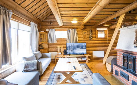 Tunturitähti, Lainio: Waterway, Bank, Watercourse, Lake, Cottage, Forest, Channel, Reservoir, Log Cabin