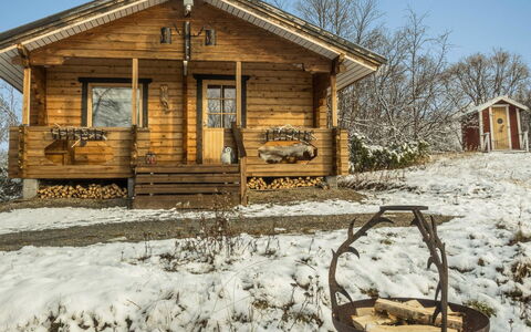 Pikkupöllö: Building, Wood, House, Cottage, Roof, Home, Siding, Log Cabin, Rural Area, Winter