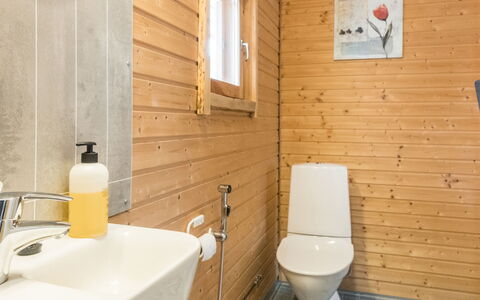 Pikkupöllö: Flooring, Floor, Wood, Interior Design, Plumbing Fixture, Toilet, Sink, Ceiling, Room, Home