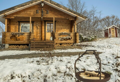 Pikkupöllö: Building, Wood, House, Cottage, Roof, Home, Siding, Log Cabin, Rural Area, Winter