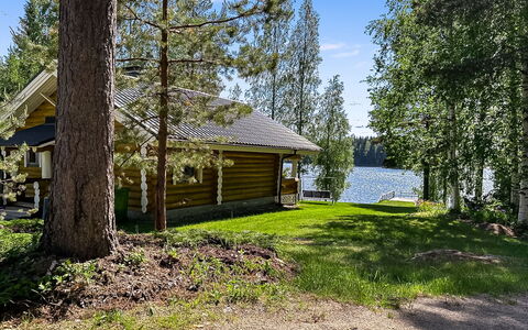 Suviranta: Tree, Bank, House, Cottage, Lake, Pond, Forest, Log Cabin