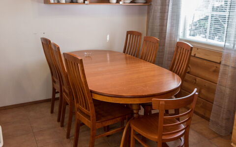 Peiponpesä B: Furniture, Flooring, Wood, Floor, Table, Interior Design, Kitchen & Dining Room Table, Wood Flooring, Dining Room, Hardwood